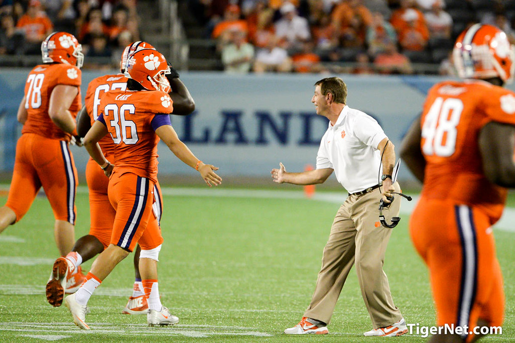 Clemson Football Photo of Russell Athletic Bowl and Ammon Lakip and Dabo Swinney
