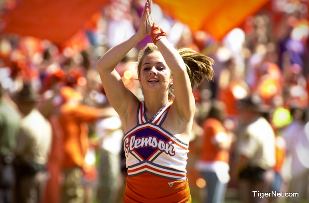 Clemson Football Photo of Cheerleaders and SC State