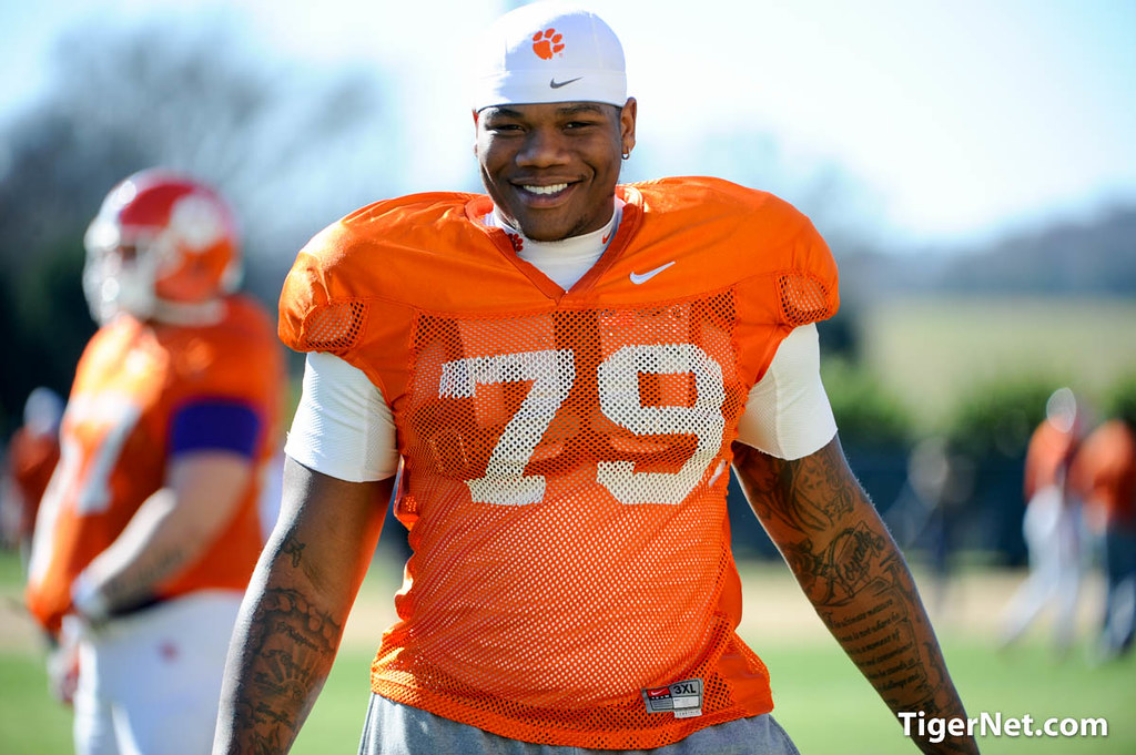 Clemson Football Photo of Isaiah Battle and bowlpractice