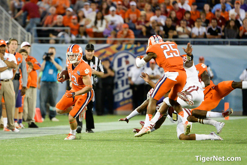 Clemson Football Photo of Adam Humphries and Cordrea Tankersley and Russell Athletic Bowl