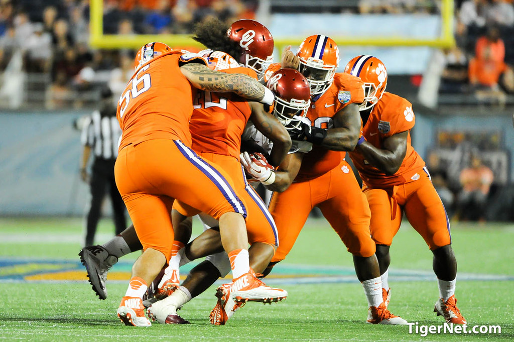 Clemson Football Photo of Stephone Anthony and Russell Athletic Bowl