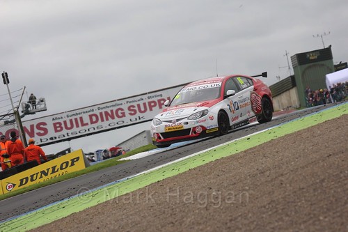 Josh Cook in race two during BTCC at Knockhill, August 2016