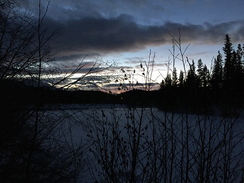 Sunrise from  Robert Service Campground, Whitehorse, Yukon.