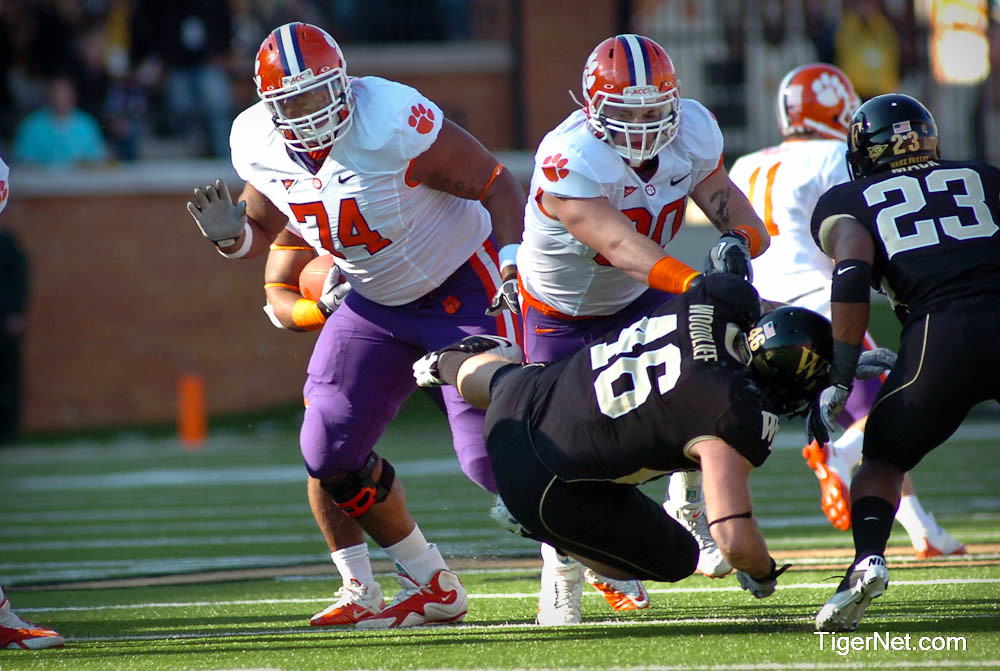 Clemson Football Photo of Chad Diehl and Wake Forest