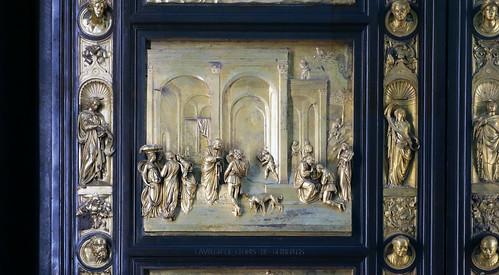 Ghiberti, Gates of Paradise, Esau and Jacob panel