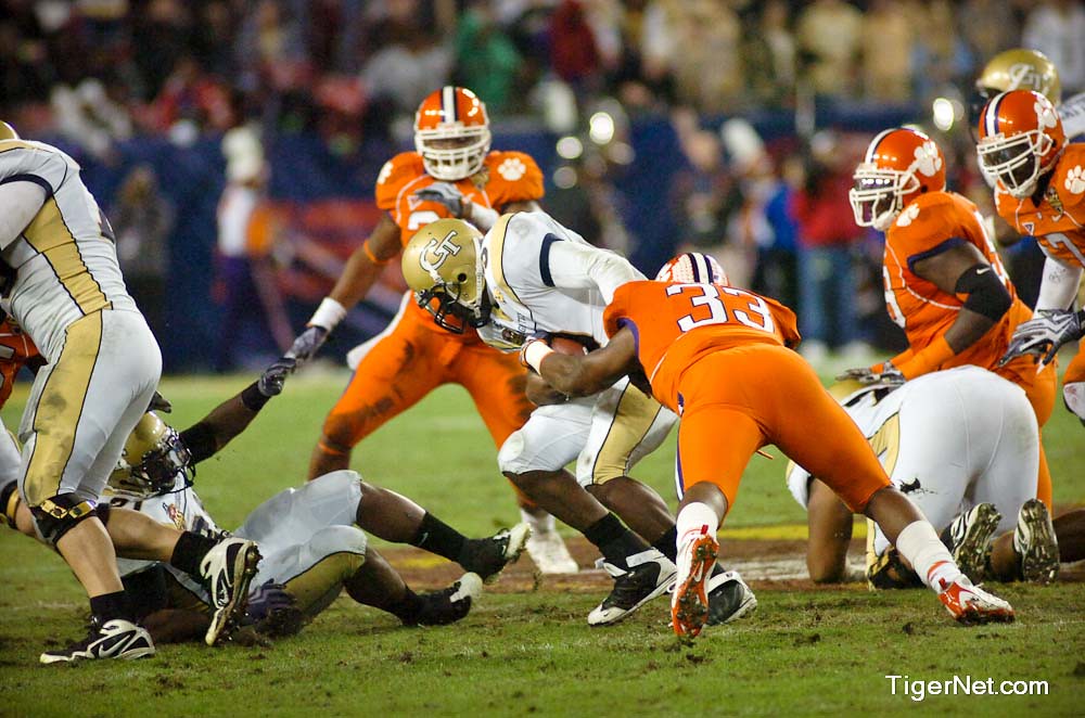 Clemson Football Photo of accchampionship and Georgia Tech and Kavell Conner