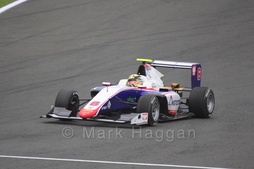 Arthur Janosz in the Trident car in qualifying for GP3 at the 2016 British Grand Prix