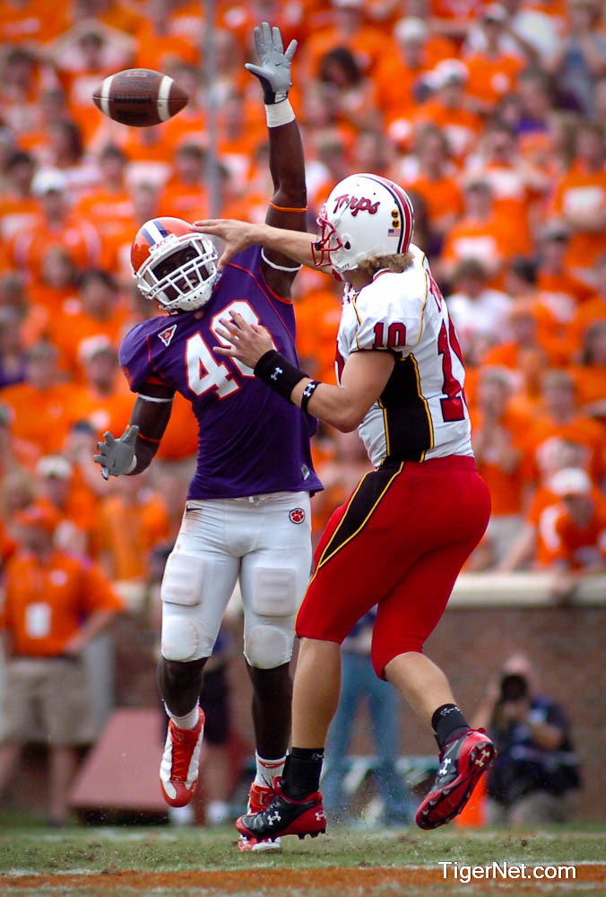 Clemson Football Photo of Jeremy Campbell and Maryland