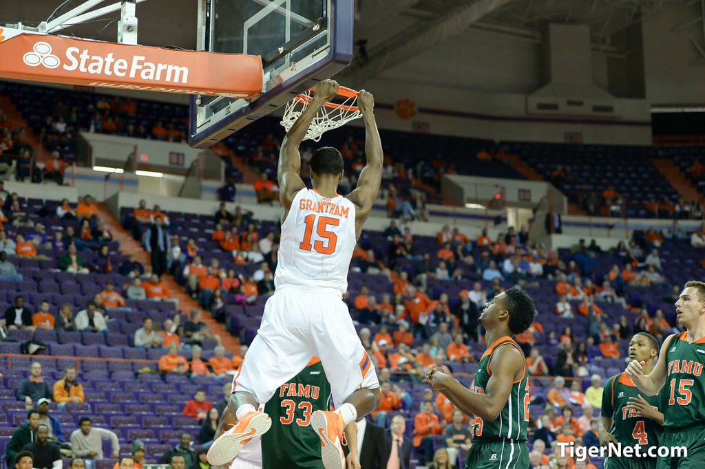 Clemson Basketball Photo of Donte Grantham and Florida A&M