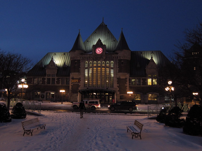 la Gare du Palais, terminus du train venant de Toronto