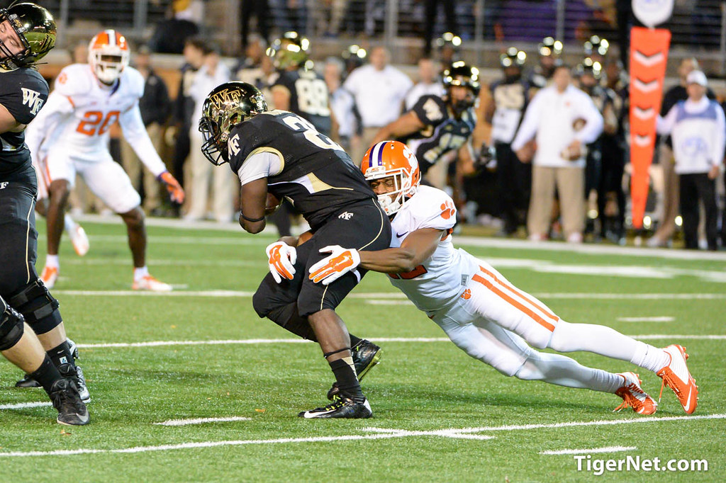 Clemson Football Photo of Korrin Wiggins and Wake Forest
