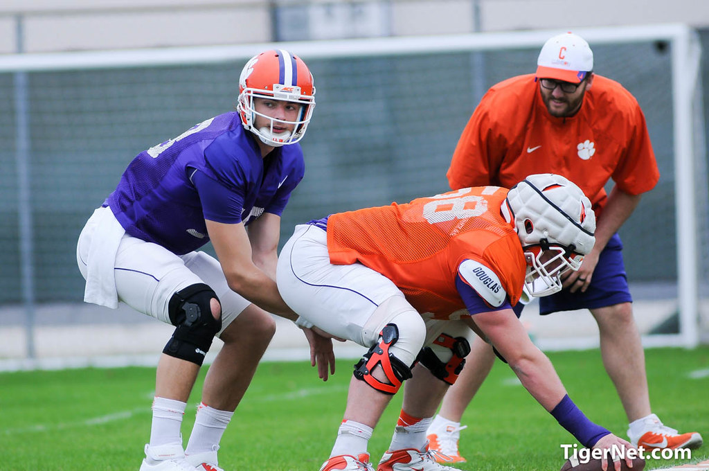 Clemson Football Photo of Cole Stoudt and Thomas Austin and Russell Athletic Bowl