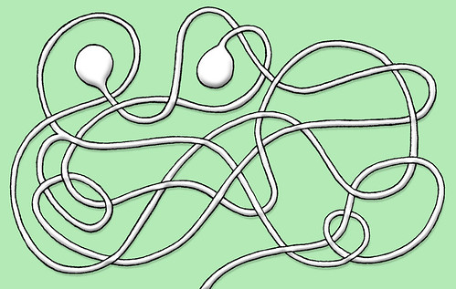 My tangled earbuds (maze 70)