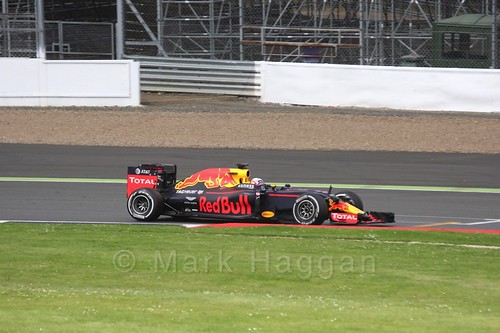 Pierre Gasly driving for Red Bull during Formula One In Season Testing at Silverstone, July 2016