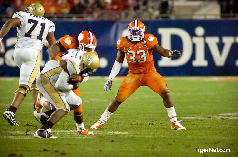 Clemson Football Photo of accchampionship and Georgia Tech and Kavell Conner