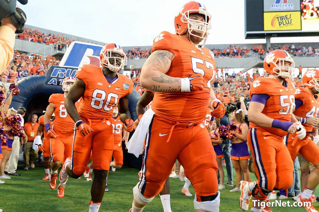 Clemson Football Photo of Jay Guillermo and Russell Athletic Bowl