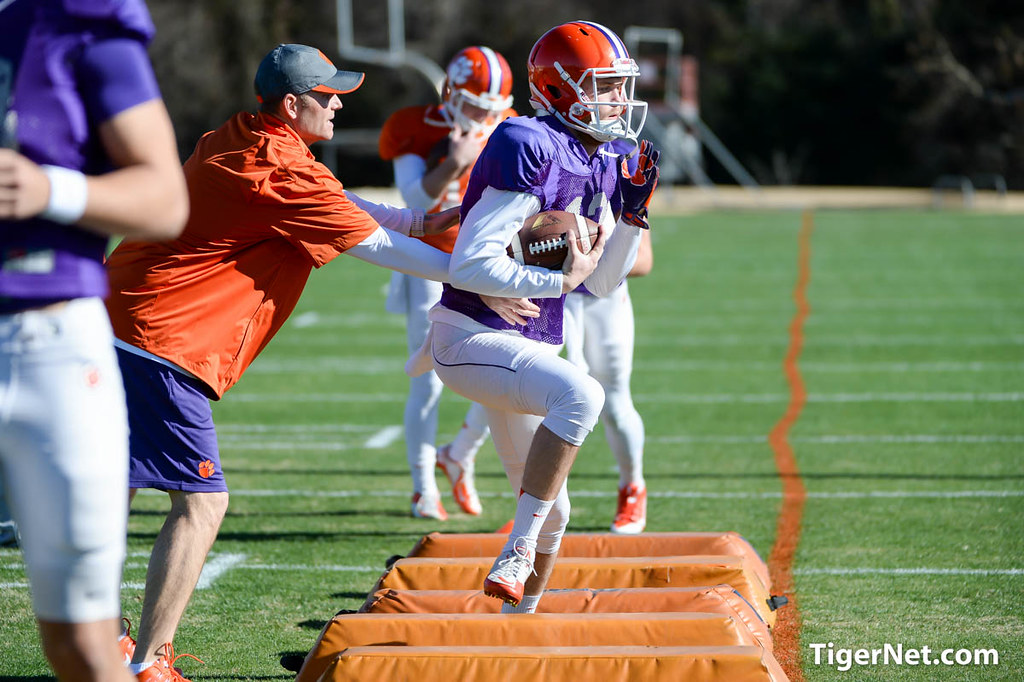 Clemson Football Photo of Brandon Streeter and Nick Schuessler and bowlpractice