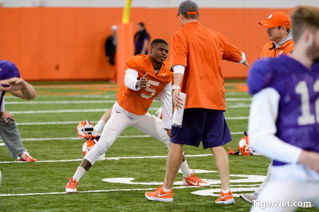 Clemson Football Photo of Brandon Streeter and Germone Hopper and bowlpractice