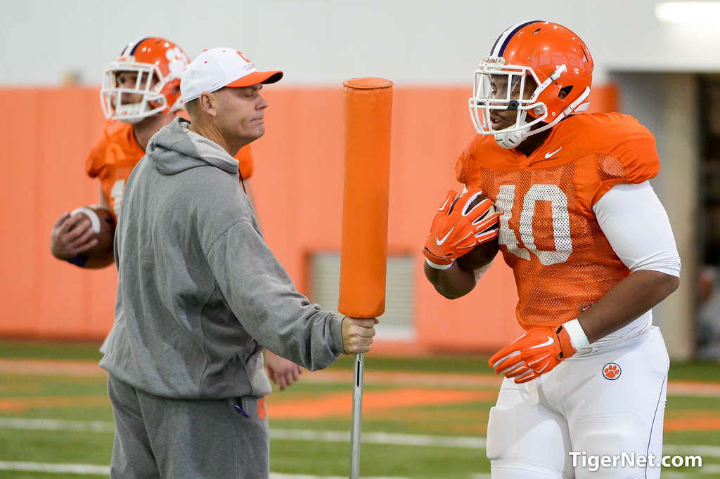 Clemson Football Photo of Danny Pearman and Roderick Byers and bowlpractice