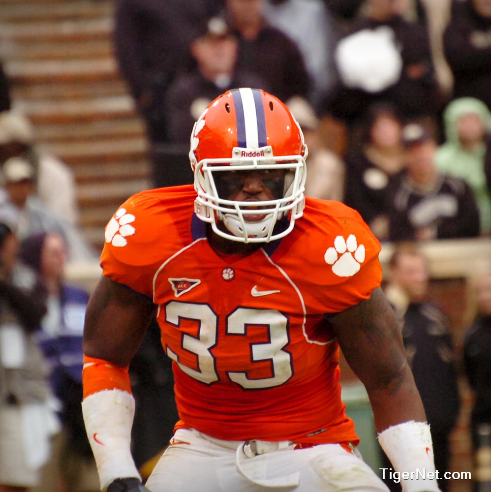 Clemson Football Photo of Kavell Conner and Wake Forest
