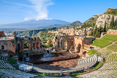 Teatro greco in Taormina, Sicily , Italy