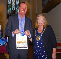 Kent Wildlife Garden Awards  Awarded Gold for the second Year running Richard Kinzler being presented the Award by Mayor Kay Dark