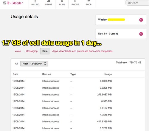 1.7 GB of cell data usage in 1 day... by Wesley Fryer, on Flickr