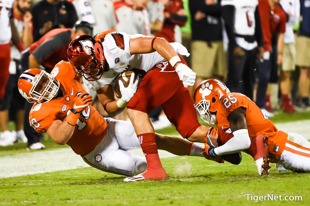 Clemson Football Photo of Louisville and Ben Boulware and Cordrea Tankersley