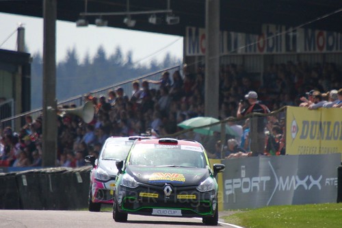 Ant Whorton-Eales in the Clio Cup during the BTCC Weekend at Thruxton, May 2016