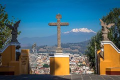 Looking down upon Cholula from the church.