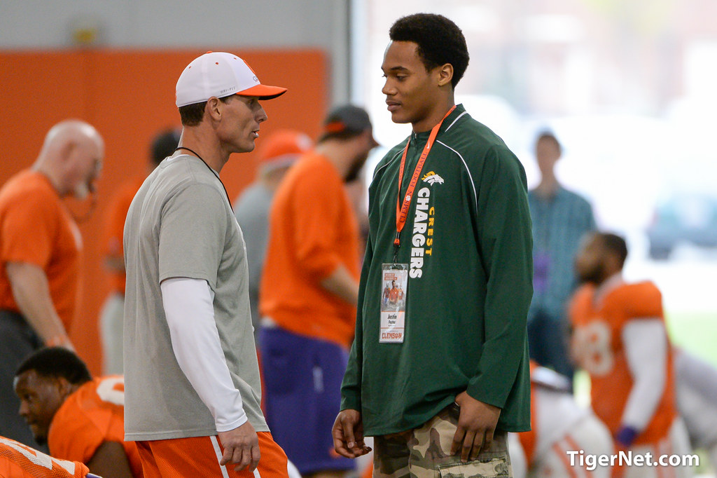 Clemson Football Photo of Brent Venables and Justin Foster
