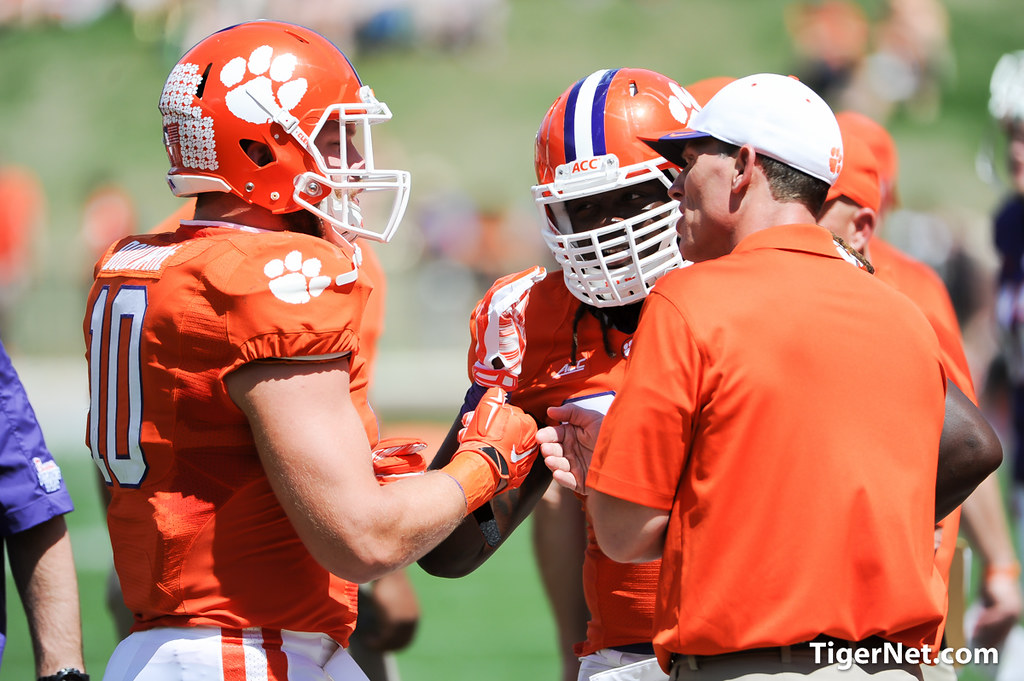 Clemson Football Photo of Ben Boulware and Brent Venables