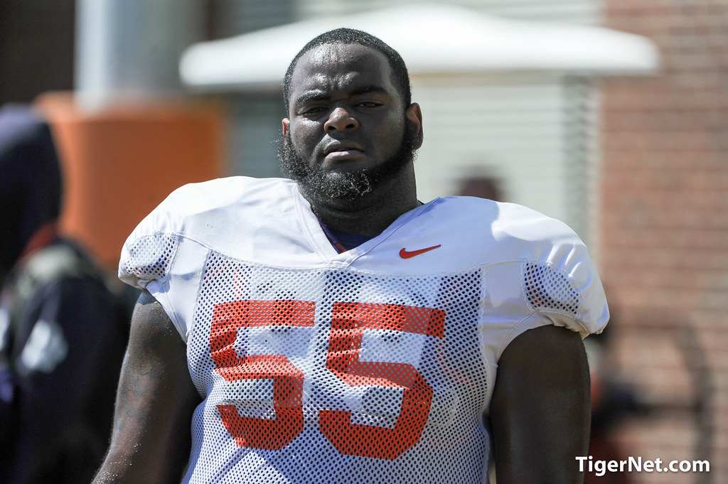 Clemson Football Photo of Tyrone Crowder and practice