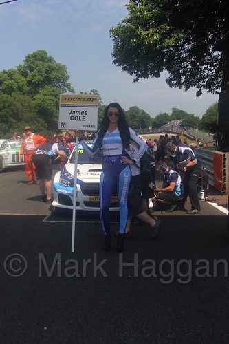 James Cole's grid board during the BTCC weekend at Oulton Park, June 2016