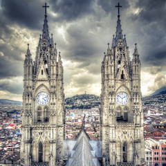 Two spires in Quito