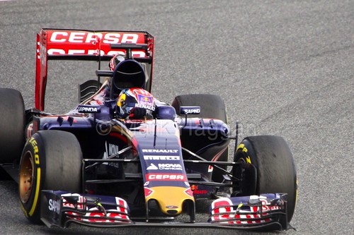 Max Verstappen in the Toro Rosso during Formula One Winter Testing 2015