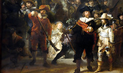 Rembrandt, The Night Watch, detail with front figures