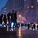 New York Street Scenes - Snowy Night Outside the Metropolitan Museum of Art on Fifth Avenue