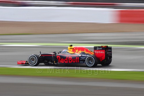 Max Verstappen in his Red Bull in the 2016 British Grand Prix