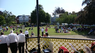 A half time view from the bandstand
