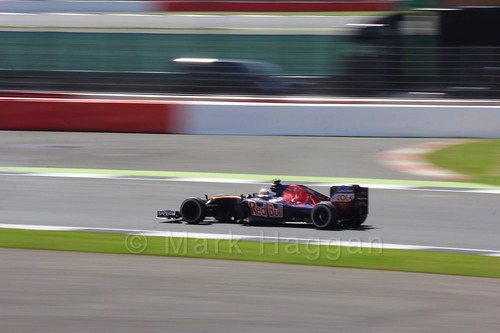 Carlos Sainz Jr Racing for Toro Rosso during The 2016 British Grand Prix