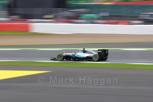 Nico Rosberg in his Mercedes in qualifying at the 2016 British Grand Prix