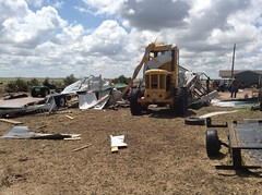 Damage from the May 24, 2016 tornado near Platner, Colorado. (National Weather Service)