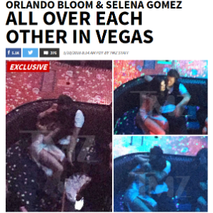 Orlando Bloom e Selena Gomez são flagrados aos beijos em Las Vegas