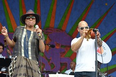Irvin Mayfield and Dee Dee Bridgewater at Jazz Fest 2015 Day 3, April 26