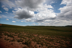 Windows landscape from mongolia