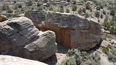 Site of the petroglyphs -- inside the rock channel