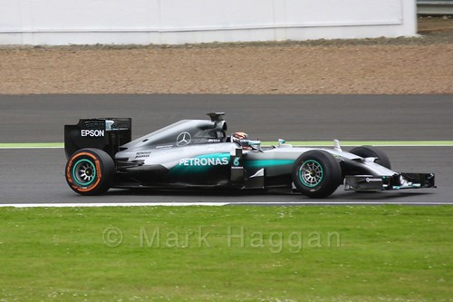 Pascal Wehrlein in the Mercedes in Formula One In Season Testing at Silverstone, July 2016