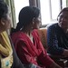 A social development adviser with DFID Nepal talks with Nepalese women volunteer community organisers in Gorkha