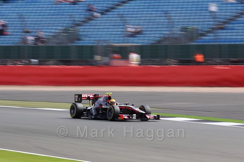 Arthur Pic in his Rapax in GP2 qualifying at the 2016 British Grand Prix